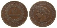 Frankreich 10 Centimes Br Ceres, A (Paris) -