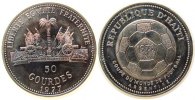 Haiti 50 Gourdes Ag Fußball WM 1978, Patina -