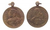 vor 1914 tragbare Medaille Bronze Friedrich und Wilhelm II, ca. 22 MM -