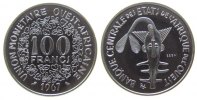 West Afrik. Staaten 100 Francs Ni Sägerochen, Essai, 1600 Ex. -