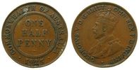 Australien 1/2 Penny Br Georg V, Randstoß -