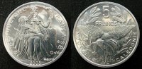 Neu Kaledonien 5 Francs Al Mzz: Herz -