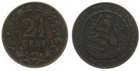 Niederlande 2 1/2 Cent Br Wilhelm III -