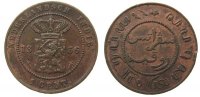 Niederl. Indien 1 Cent Ku kleine Randstöße -