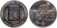 USA 1/2 Dollar KN Fußball WM, D (Denver), kleine Flecken -