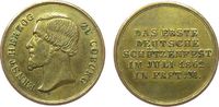 Frankfurt Jeton Messing Frankfurt - auf das 1. Deutsche Bundesschießen, Büste Herzog Ernst I. von Coburg nach links / Mehrzeiler, ca. 22 MM -