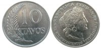 Peru 10 Centavos KN Prachtstücke, Schön 18 -