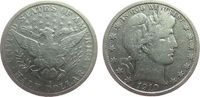 USA 1/2 Dollar Ag Barber, S (San Francisco), gereinigt -