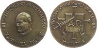 Vatikan Medaille Bronze Johannes Paul II (1978-2005) - auf seinen Besuch in der BRD, Büste halblinks / Alpha und Omega, Signatur: HGB, ca. 40 MM -