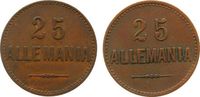 Jetons & Notgeld Wertmarke Bronze Allemania 25, ca. 20,5 MM -