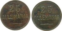 Jetons & Notgeld Wertmarke Bronze Allemania 25, ca. 20,5 MM -
