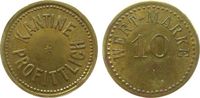 Jetons & Notgeld Wertmarke Messing versilbert Kantine Profittlich - 10, ca. 19,7 MM -