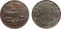 Großbritannien Prämienmedaille Bronze Southampton - auf die Viehzucht, verschiedene Tiere auf Wiese / gekröntes Wappen unter Chamionship Medal, ca. 44,5 MM, Be -