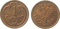 Österreich 1 Heller Br Franz Joseph I,J372, etwas fleckig -