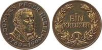 Personen Kreuzer Bronze Hebel Johannes Peter (1760-1826), Dichter, Gedenkkreuzer, Baden-Durlach, ca. 24,5 MM -