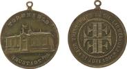 Sport tragbare Medaille Bronze Neustadt A/H - Erinnerung an die Einweihung der Turnhalle, Turnhalle / Zeichen des jahn, ca. 28,5 MM, etwas fleckig -