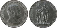 Städte Medaille Zinn Weimar - auf die Einweihung des Goethe-Schiller-Denkmals, Büste von Großherzogs Karl August nach rechts / Denkmal, v. Sebal -