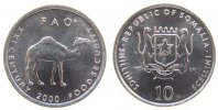 Somalia Republik 10 Shilling 2000 Al FAO, Kamel unz 20.92 元 含税 ＋  230.10 元 运费