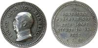 Bismarck Miniaturmedaille Silber Bismarck (1815-1898) - auf die Reichsttagsrede, Büste nach links / Wir Deutschen fürchten Gott aber sonst nichts auf der -