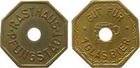 Jetons & Notgeld Biermarke Messing Pfungstadt Rasthaus - gut für 1 Glas Bier, ca. 21 MM -