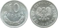 Polen 10 Groszy Al Umlaufgeld, feiner Kratzer -