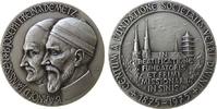 China Medaille Bronze versilbert Freinademetz Josef (1852-1908) und Janssen Arnold - auf die Seligsprechung, Freinademetz war katholischer Orde -