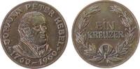 Personen Kreuzer Bronze Hebel Johannes Peter (1760-1826), Dichter, Gedenkkreuzer, Baden-Durlach, ca. 24,5 MM -