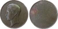 Napoleon Medaille Bronze Napoleon III. - auf den 18. Geburtstag seines Sohnes Eugene Napoleon, Büste nach links / Schrift, v. Merley, ca. 45,5 MM, -