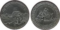 Städte Medaille Zinn Halle (Sachsen) - auf die Teuerung und den Erntesegen, hungernde Familie / Bauern bei der Ernte, v. Lorenz, ca. 42 MM, GPH -