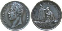 Frankreich Miniaturmedaille Silber Charles X (1824-30) - auf seine Krönung, durch den Erzbischhof von Reims, Büste nach links / Krönungsszene, v. Gayrard, c -