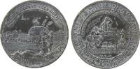 Städte Medaille Zinn Halle (Sachsen) - auf die Teuerung und den Erntesegen, hungernde Familie / Bauern bei der Ernte, v. Lorenz, ca. 42 MM, GPH -