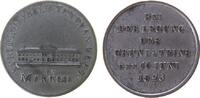 Städte Jeton Silber Mannheim - auf die Grundsteinlegung der Schule der vereinigten evangelischen Gemeinde, Gebäude / Schrift, ca. 20 MM, ca. -
