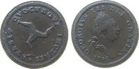 Man 1/2 Penny Ku Georg III, Riffelrand, diagonally milled edge -