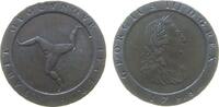 Man 1/2 Penny Ku Georg III, kleine Randfehler -