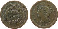 USA 1 Cent Br Braided Hair -