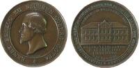 Städte Medaille Bronze Waltershausen - auf die Einweihung der Schule, Sachsen-Coburg-Gotha, Büste von Ernst II. (1844-1893) nach links / Schulge -
