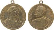 vor 1914 tragbare Medaille Bronze Friedrich und Wilhelm II, ca. 24 MM -