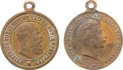 vor 1914 tragbare Medaille Bronze Friedrich und Wilhelm II, ca. 22,5 MM -