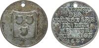 München Jeton Bronze versilbert München - Mayfest der Künstler in der Menterschwaige, Bayern, Wappen / Schrift, ca. 17 MM, oben gelocht -