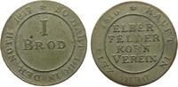 Jetons & Notgeld Brotmarke Messing Elberfeld Korn Verein, ca. 24,5 MM -