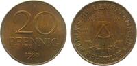 DDR 20 Pfennig Messing Berlin, matt -