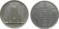 Ulm Medaille Zinn Ulm - auf die 500-Jahrfeuer der Grundsteinlegung des Münsters, Ansicht des Münsters von vorn / Mehrzeiler, v. Neuss, ca. 37 -