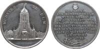 Ulm Medaille Zinn Ulm - auf die 500-Jahrfeuer der Grundsteinlegung des Münsters, Ansicht des Münsters von vorn / Mehrzeiler, v. Neuss, ca. 37 -