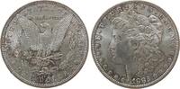 USA Dollar Ag Morgan, S (San Francisco), winziger Randfehler, leichte Patina -