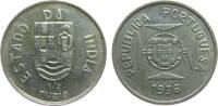 Indien Portugal 1/2 Rupie Ag Wappen -