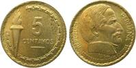 Peru 5 Centavos Me Castilla, fleckig -