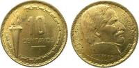Peru 10 Centavos Me Castilla, fleckig -