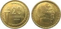 Peru 20 Centavos Me Castilla, fleckig -