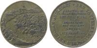 vor 1914 Medaille helle Bronze Eckernförde - auf das Seegefecht am 5. April, die brennenden Wracks der dänischen Schiffe Christian VIII. und Gefio -