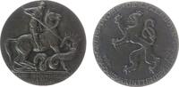 Luxemburg Medaille Silber Charlotte (1919 - 1964) - auf die Befreiung des Landes, Hl. St. Georg zu Pferd ersticht den Drachen / Wappenlöwe, v. Trem -